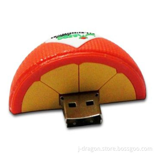 256MB to 16GB USB Flash Drive with Orange Housing, Customized Programming Welcomed
